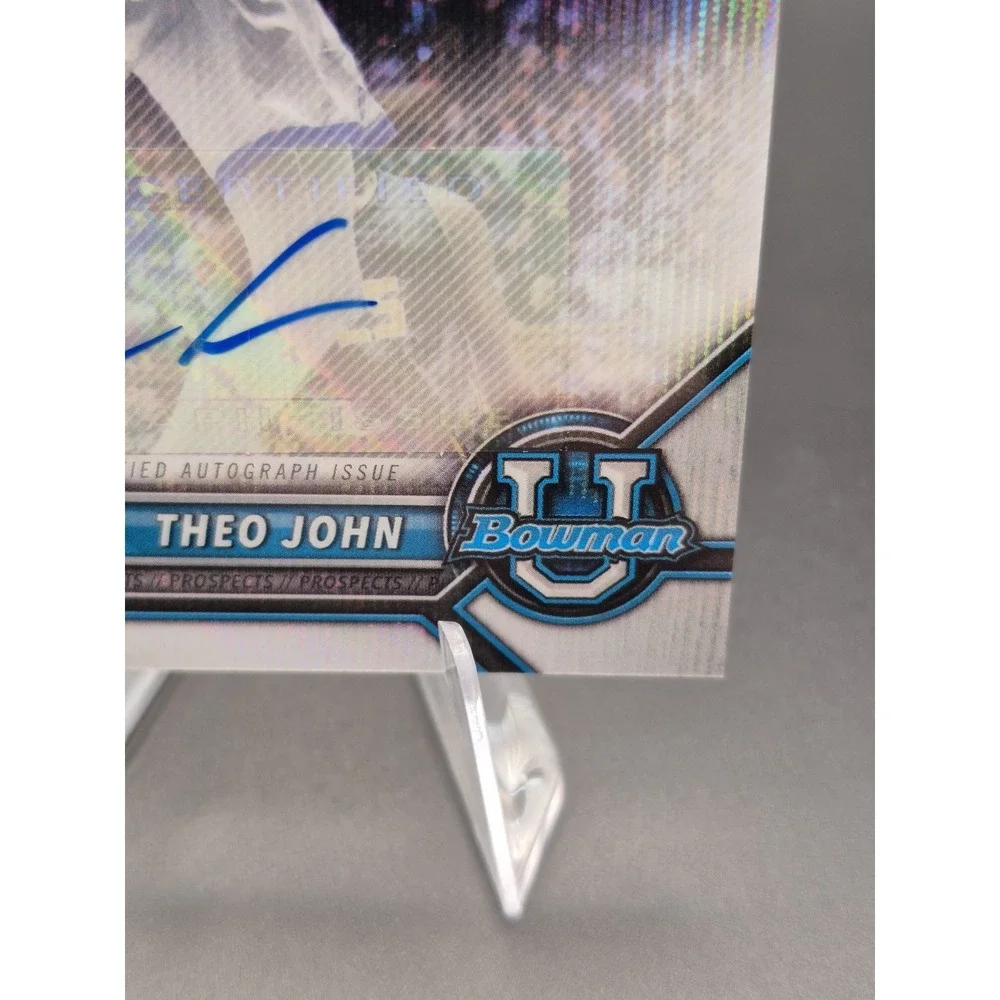 2022 Bowman Chrome Theo John #BCPA-TJO Silver Wave Refractor Auto /199 (AU) Duke